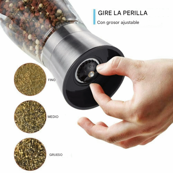 Molino De Sal Y Pimienta 180Ml En Acero Inoxidable