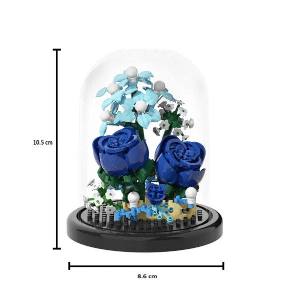Urna De Construcción Ramos Suculenta En Bloques, Flor Eterna Azul