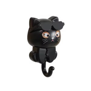 Gancho De Gato Autoadhesivo Multifuncional Portallaves Negro
