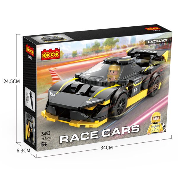 Cogo Auto De Carreras Power 52 Set 3452 De 282 Piezas