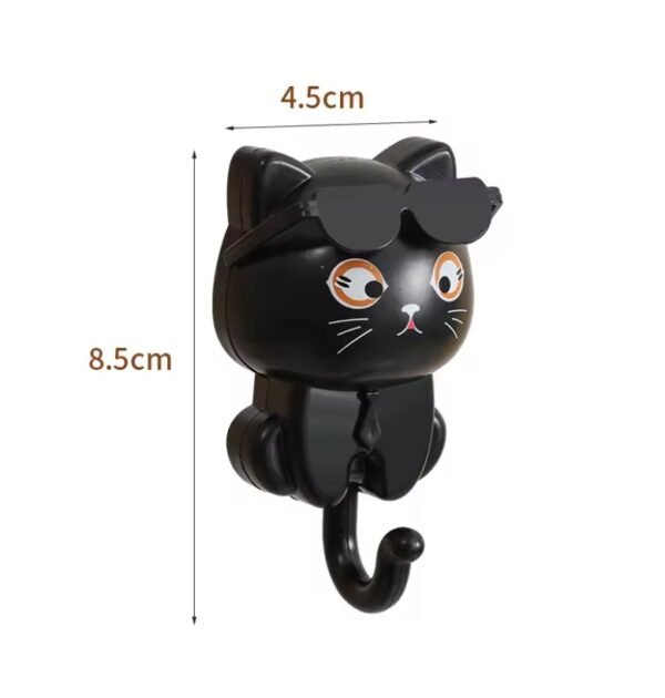 Gancho De Gato Autoadhesivo Multifuncional Portallaves Negro