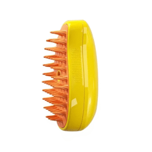 Cepillo De Vapor Para Gatos 3 En 1 Autolimpiante Amarillo