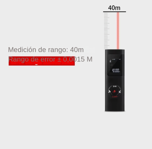 Telémetro Digital, Mini Metro Láser Recargable Resistente