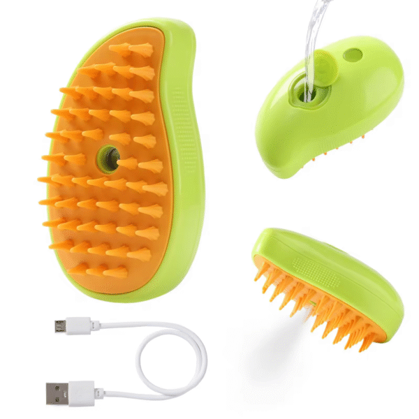 Cepillo De Vapor Para Gatos 3 En 1 Autolimpiante Verde