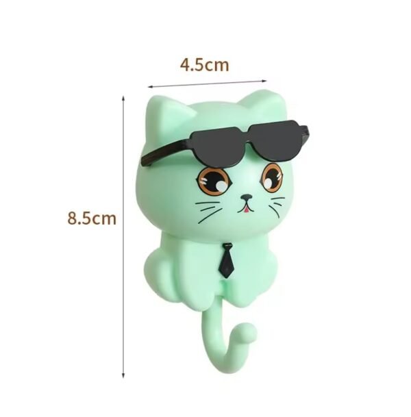 Gancho De Gato Autoadhesivo Multifuncional Portallaves Verde
