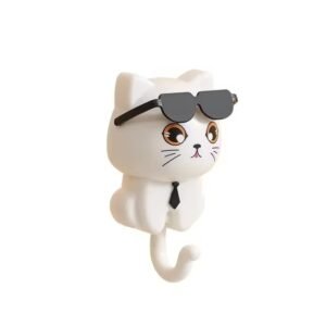 Gancho De Gato Autoadhesivo Multifuncional Portallaves Blanco