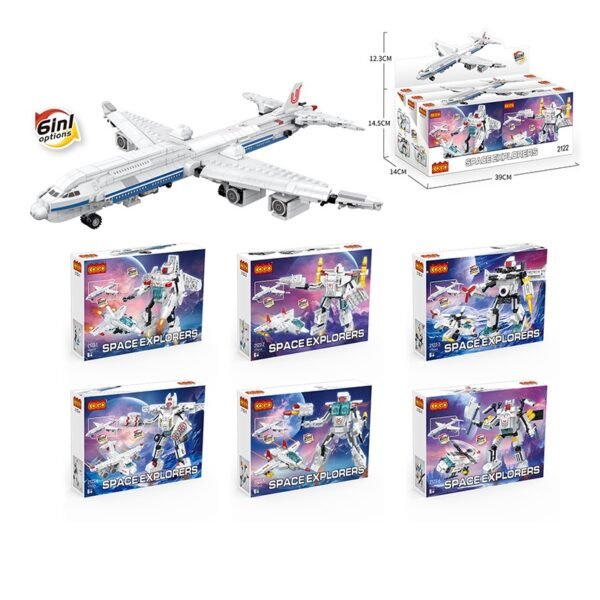 2122-1~6-A01 Cogo Exploradores Del Espacio 2 En 1 Set2122-4 De 179 Piezas