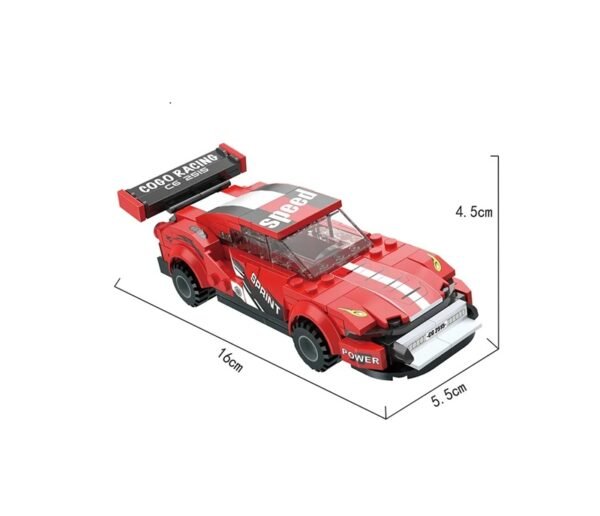 01 Cogo Auto De Carreras Power C6 Set 3425 De 195 Piezas