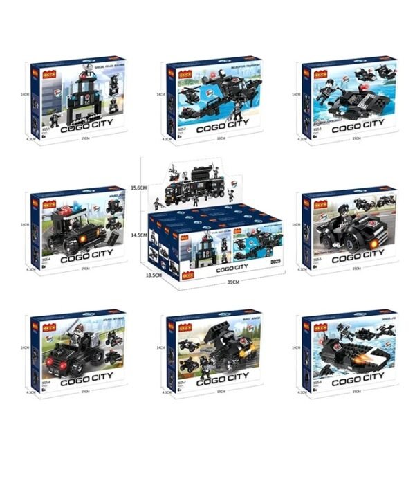 02 Cogo Policia De La Ciudad 8 En 1 Set3025 De 733 Piezas
