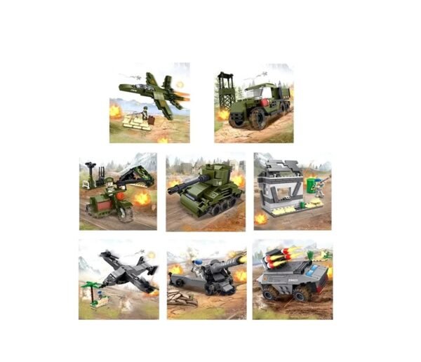 Cogo Exploradores Militar 8 En 2 Set3041 De 877 Piezas