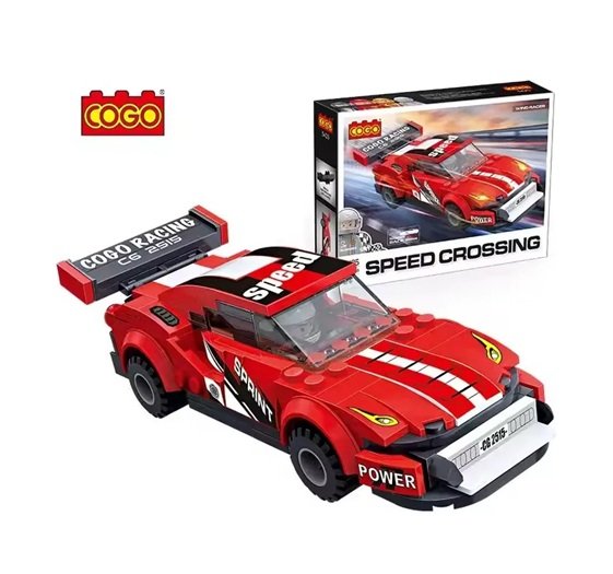 08 Cogo Auto De Carreras Power C6 Set 3425 De 195 Piezas