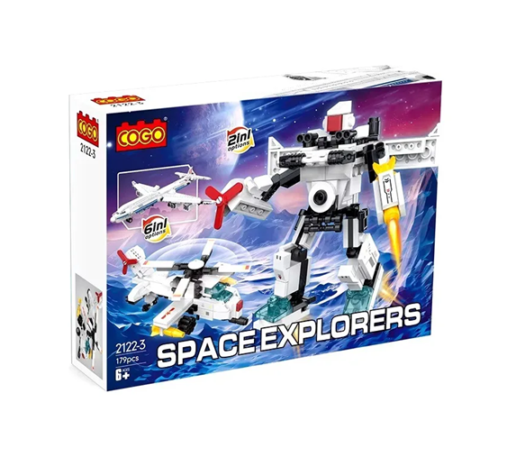 Cogo Exploradores Del Espacio 2 En 1 Set2122-3 De 179 Piezas
