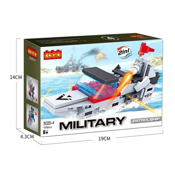Cogo Exploradores Militar Naval 2 En 1 Set3020-4 De 100 Piezas