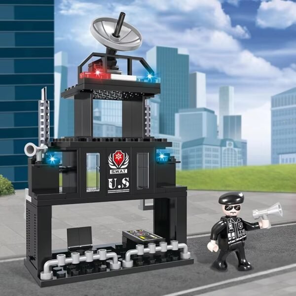 Cogo Policia De La Ciudad Neo 3 En 1 Set3025-1 De 81 Piezas