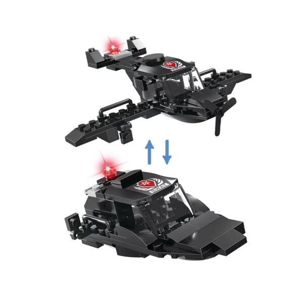 3025-2-3 Cogo Policia De La Ciudad Neo 3 En 1 Set3025-2 De 97 Piezas