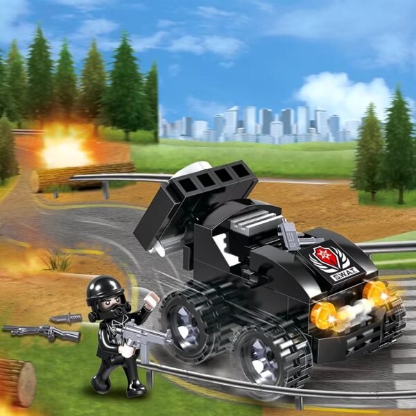 Cogo Policia De La Ciudad Neo 3 En 1 Set3025-7 De 96 Piezas