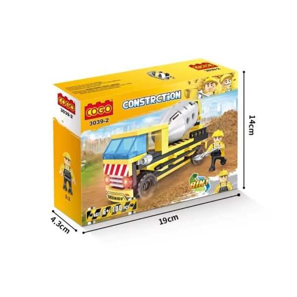 3039-2-1 Cogo Maquinas De Construccion Set3039-2 De 100 Piezas