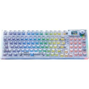 Teclado Mecánico Inalámbrico Aula F98 Pro Teclas Transparente