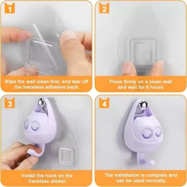 Hdb0d94868ce44de68a95cb38ea478e7fh Gancho De Gatos Bebe Sqhome Autoadhesivo Multifuncional