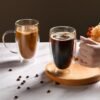 Taza Café Doble Pared Borosilicato 450ml Sqhome con Asa