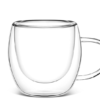 Taza Café Doble Pared Borosilicato 250ml Sqhome Con Asa
