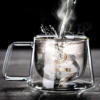 04 Taza Café Doble Pared Borosilicato 200ml Sqhome Con Asa