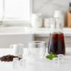 05 Taza Café Doble Pared Borosilicato 250ml Sqhome Sin Asa