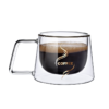 05 Taza Café Doble Pared Borosilicato 200ml Sqhome Con Asa