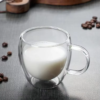 Taza Café Doble Pared Borosilicato 90ml Sqhome Con Asa