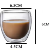10 Taza Café Doble Pared Borosilicato 250ml Sqhome Sin Asa