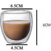 10 Taza Café Doble Pared Borosilicato 90ml Sqhome Sin Asa