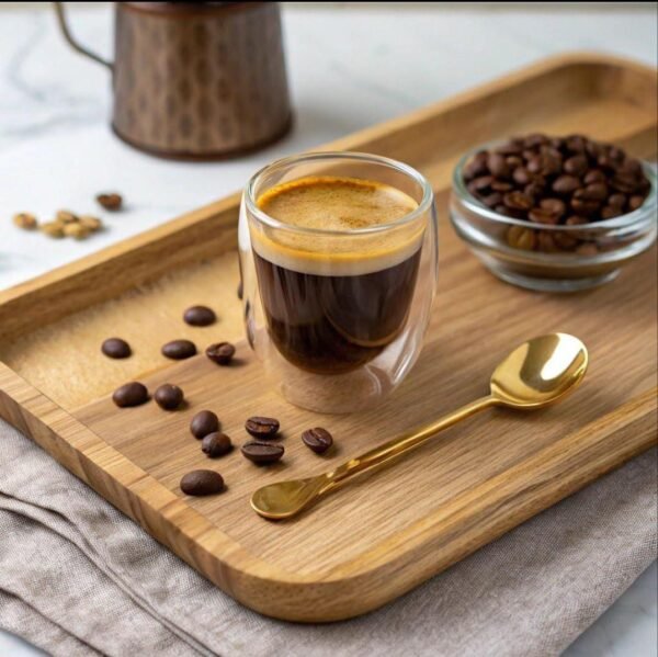 12.jpng Taza Café Doble Pared Borosilicato 90ml Sqhome Sin Asa
