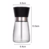 08 Molino De Sal Y Pimienta 180Ml En Acero Inoxidable Tapa Negra