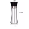 10 Molino De Sal Y Pimienta 200Ml En Acero Inoxidable Tapa Negra